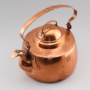 KAFFEKANNA, koppar, 1800-tal.