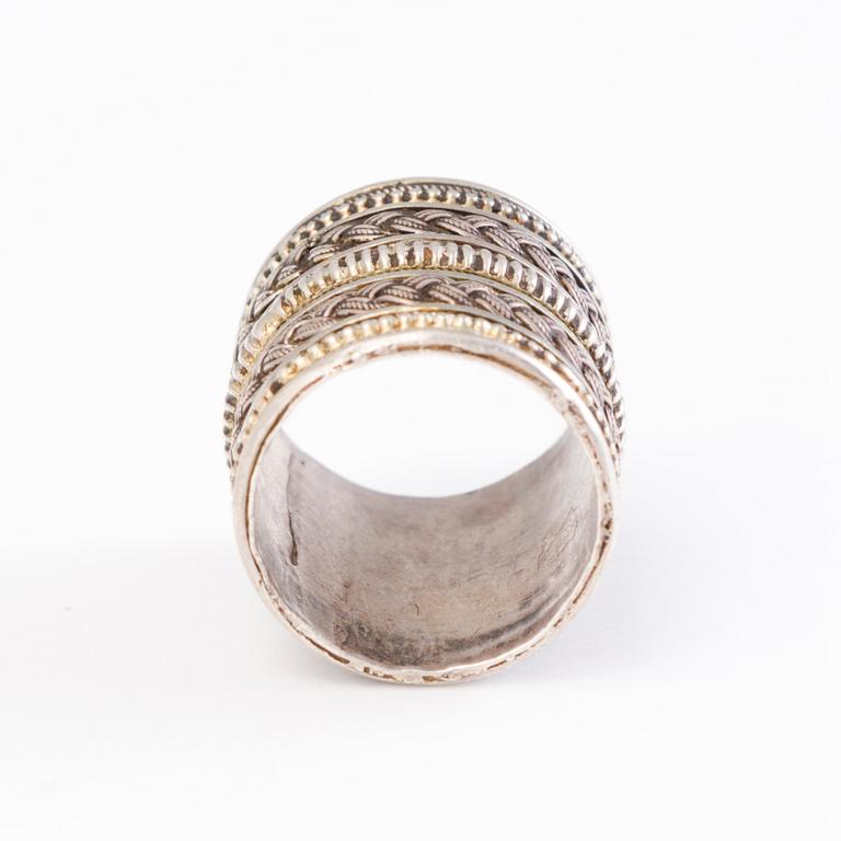 RINGAR, 4 st, silver, Indien före 1960-tal.