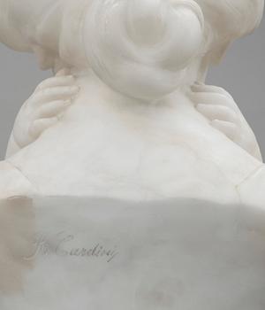 OKÄND KONSTNÄR, skulptur, alabaster, sign. 1900-tal.