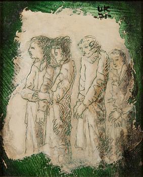 Unto Koistinen, öljy levylle, signeerattu ja päivätty 1975.