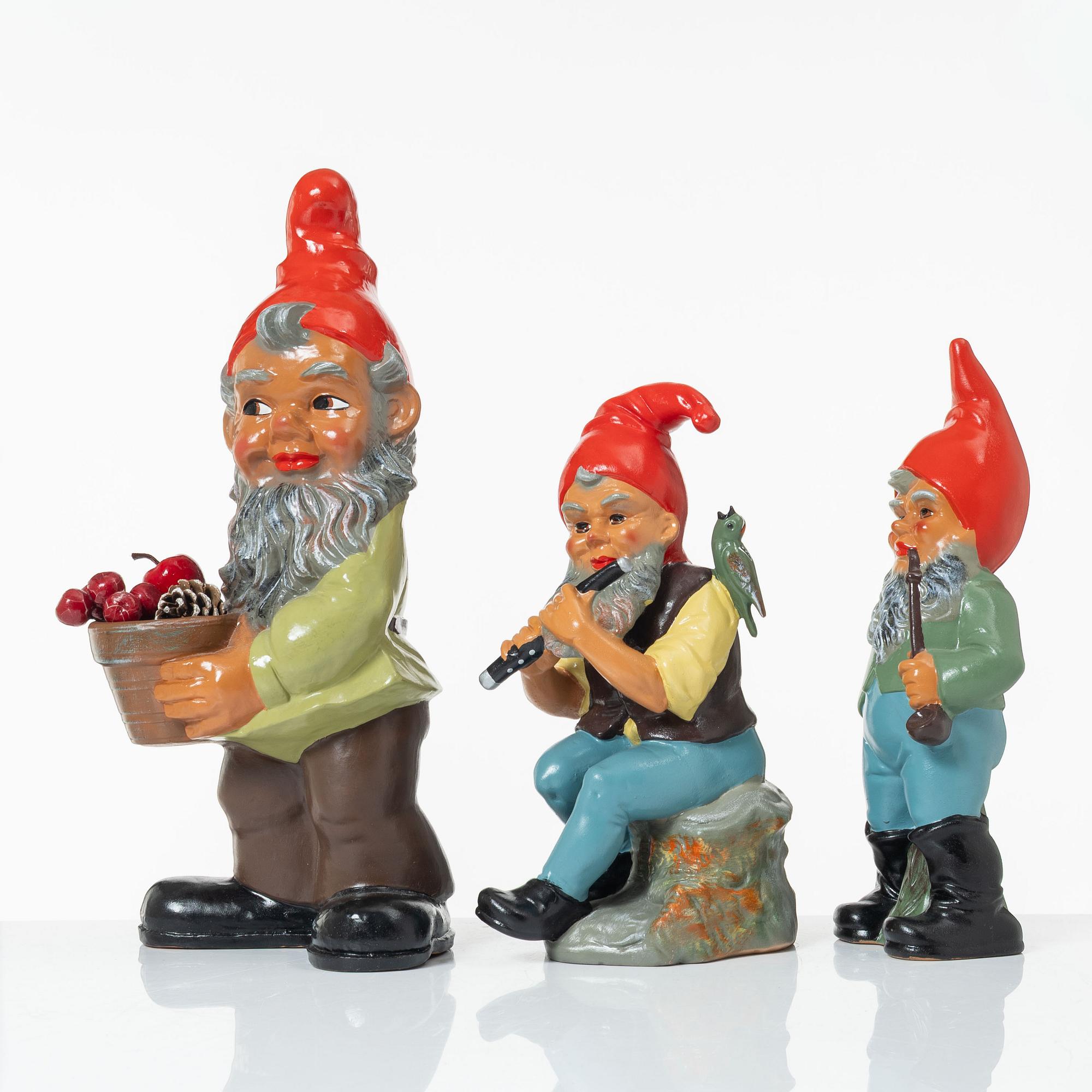 Gnomes, 3 pcs, Germany, mid/second half of the 20th century.