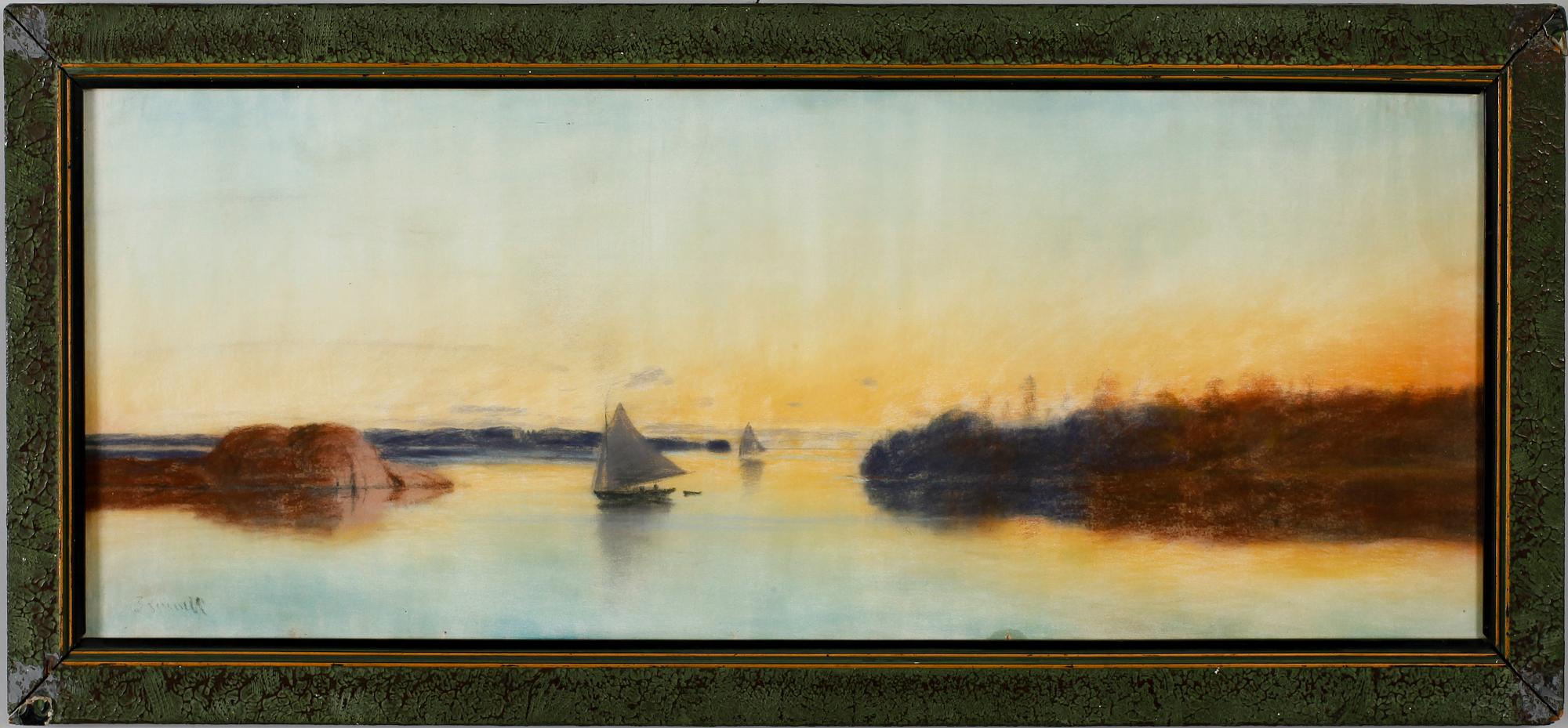 CARL BRANDT, pastell, signerad.