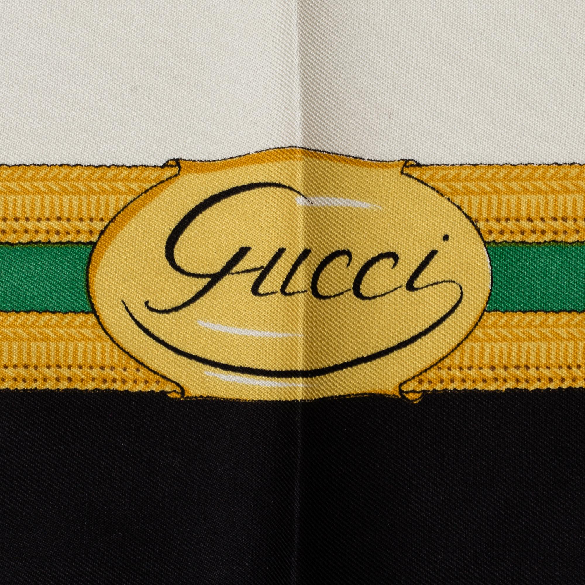 GUCCI & GIVENCHY, two silk scarves.