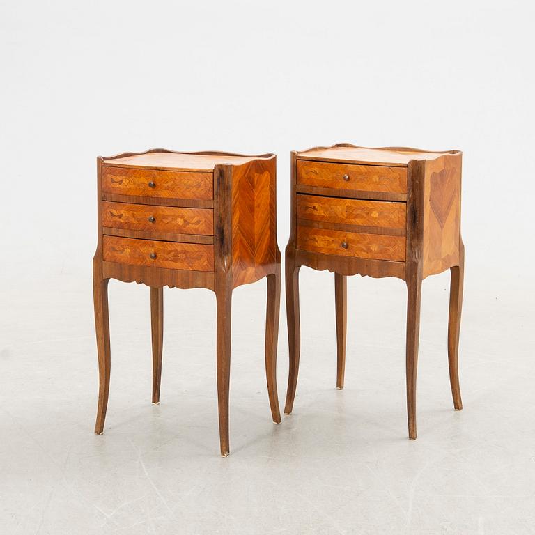 Sängbord ett par Louis XV-stil 1900-tal.