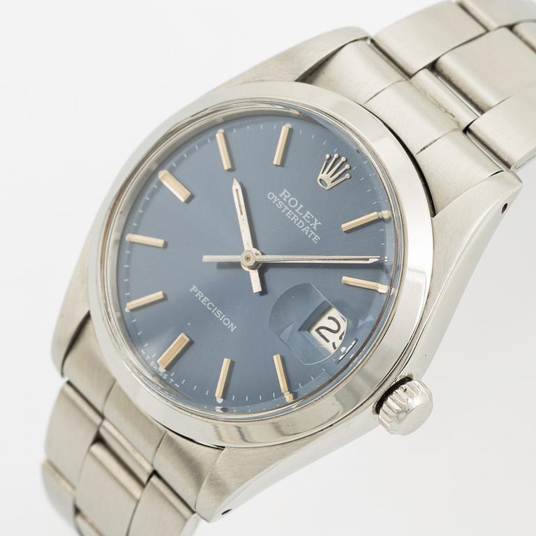 Rolex, Oysterdate, Precision, wristwatch, 34 mm.