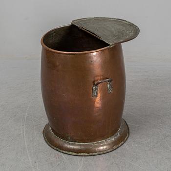 A ca 1900 copper barrel.