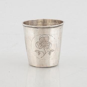 An 18th Century Silver Beaker, likely Norwegian.