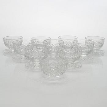 Dessertskålar, 10 st, kristall, Waterford 1900-talets slut.