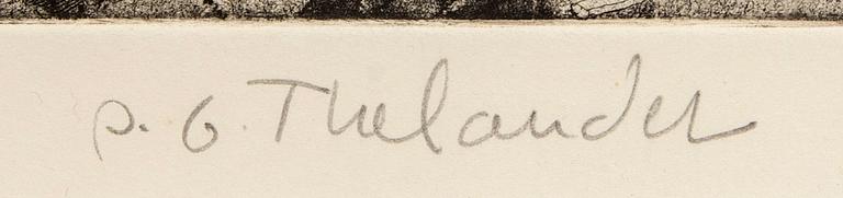 PG Thelander, lithograph in colours, signed and Èpreuve D'artiste.