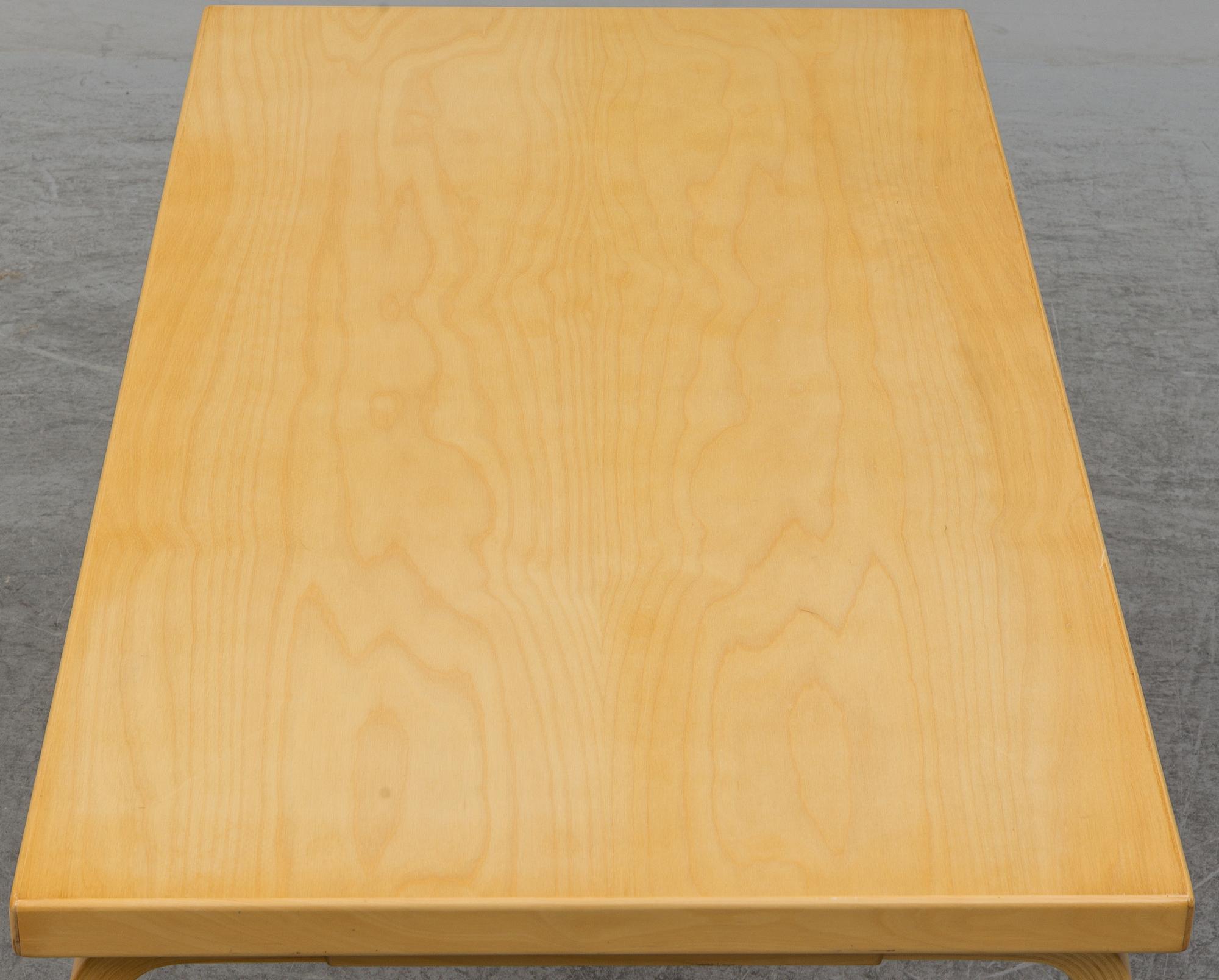 ALVAR AALTO, a birch coffee table from Artek, Finland.