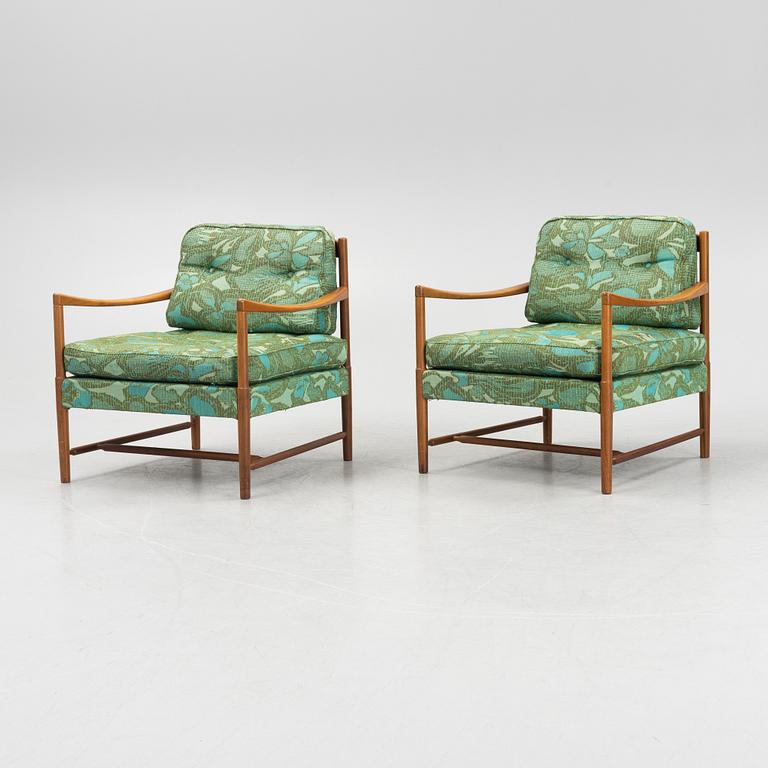 A Pair of 'Bristol' Armchairs, Lindlöfs Möbler, Lammhult, Sweden.