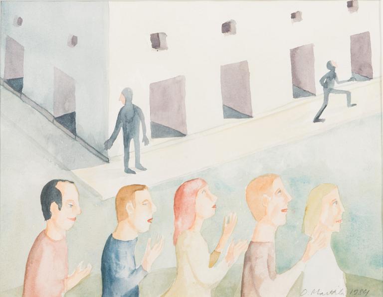 OLAVI MARTTILA, watercolour, signed and dated 1984.