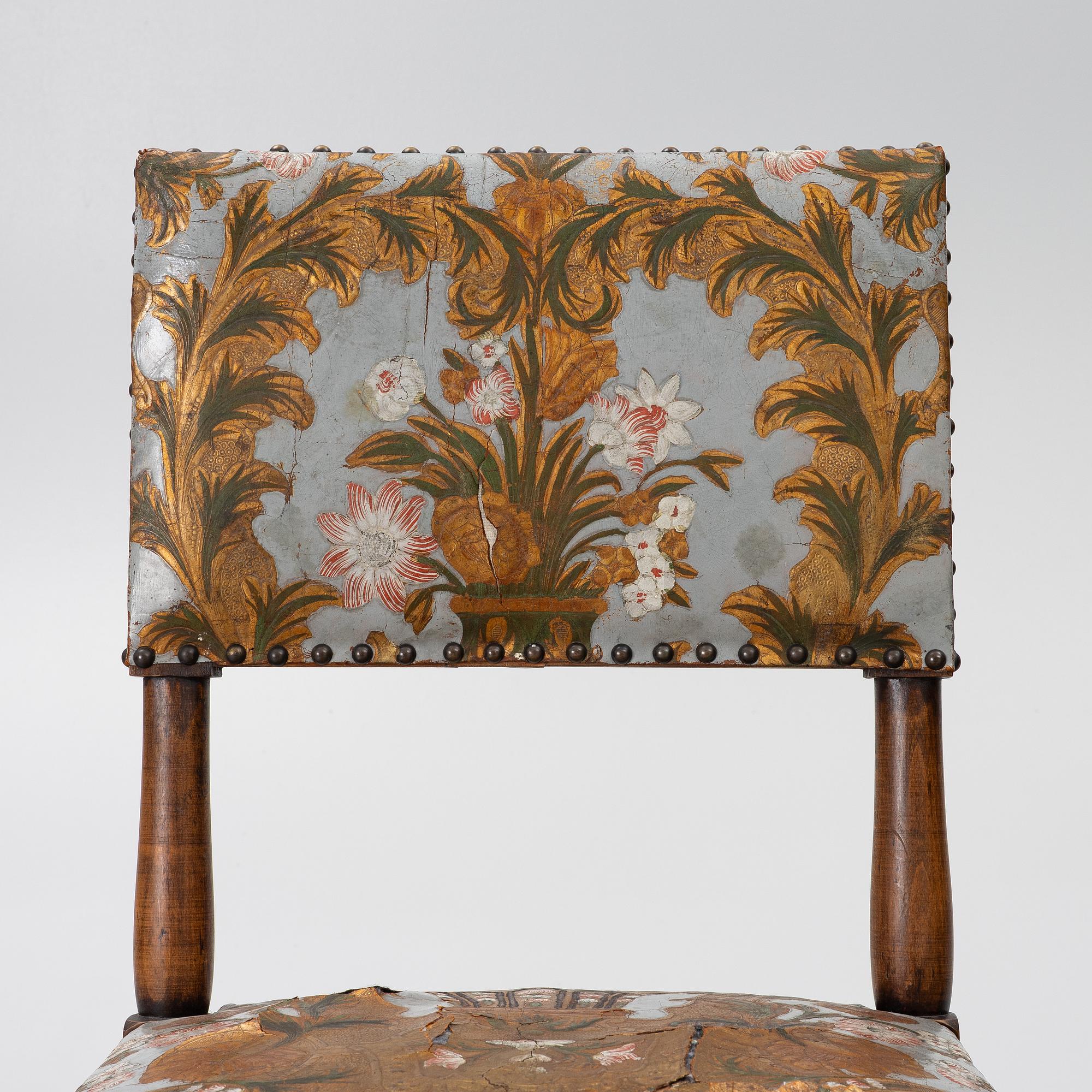 Chairs, a pair, Baroque style, circa 1900.