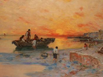 Wilhelm von Gegerfelt, Evening by the quay.