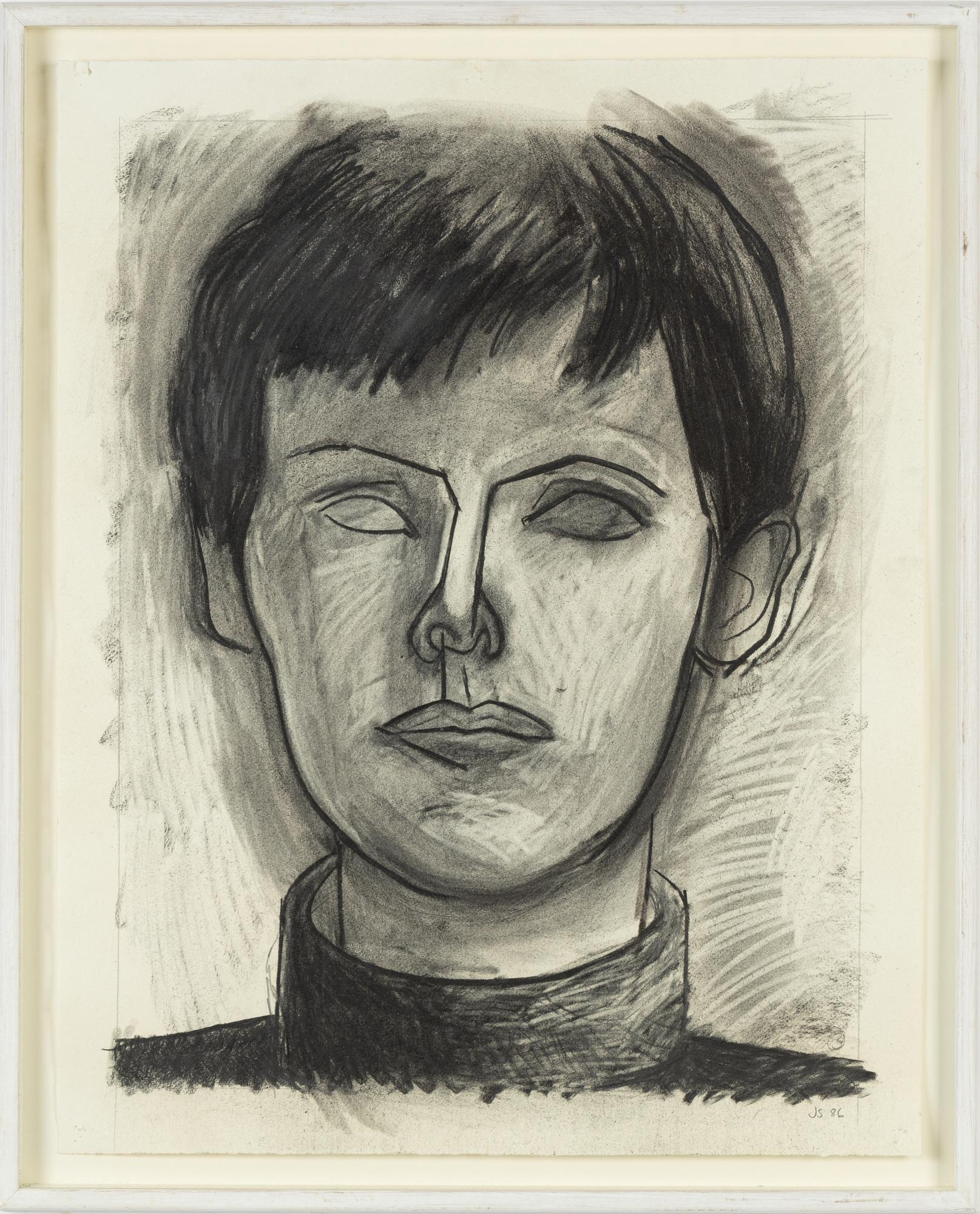 Jan Svenungsson, cahlk drawing, signed and dated -86.