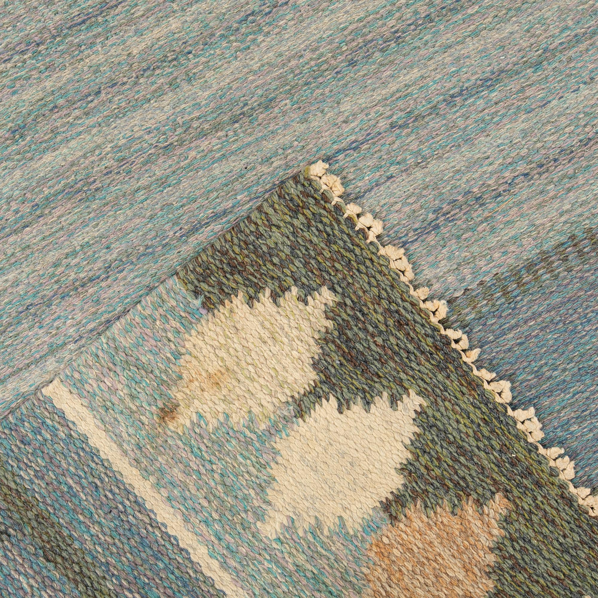 Ingegerd Silow, Matta rölakan signerad ca 205x129 cm.