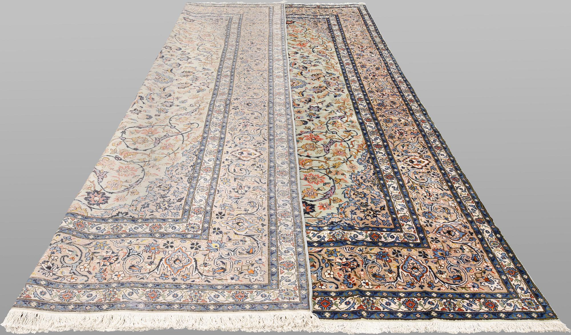 A Keshan carpet, c. 400 x 296 cm.
