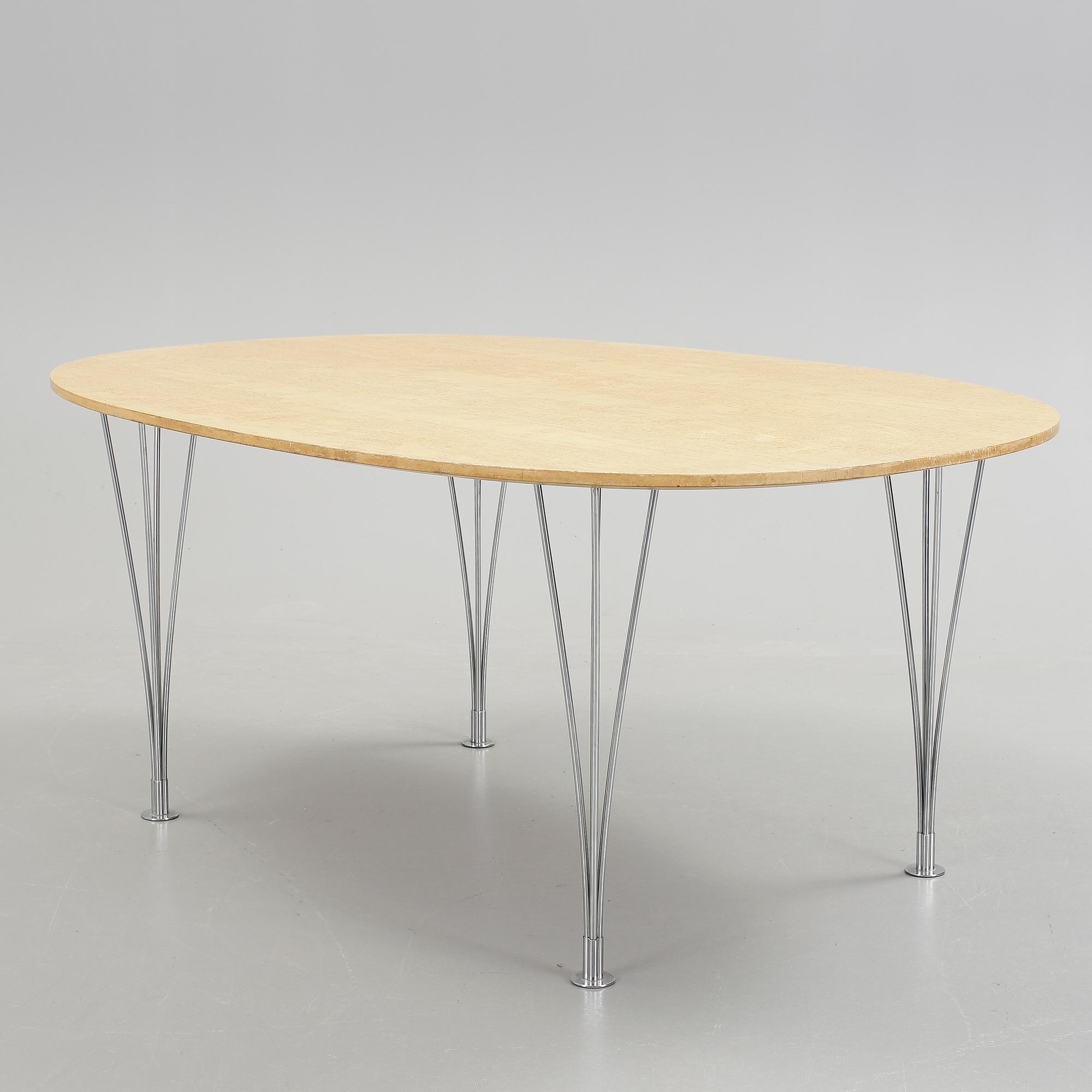 SOFFBORD, "Superellips" Design Bruno Mathsson och Piet Hein för Fritz Hansen, 1900-talets andra hälft.