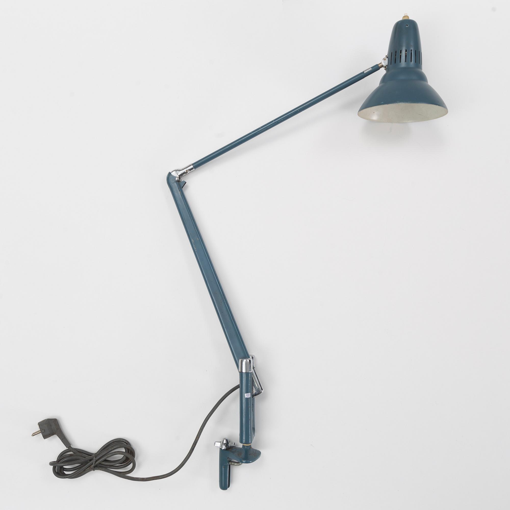 Bordslampa, industrilampa, ASEA, 1900-talets mitt.