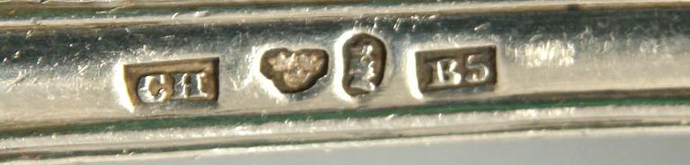PARTI SILVER, 9 delar. Bl.a 1800-tal.