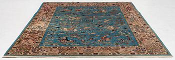 A Tabriz carpet of 'Hunting' design, northwest persia, c. 290 x 200 cm.