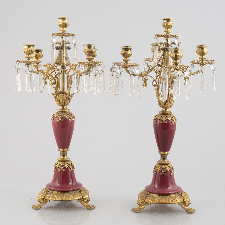 A pair of candelabra, circa 1900.