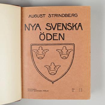 BÖCKER, 4 vol i 3+1+1, bla "Svenska öden och äfventyr" I-IV, av August Strindberg, Stockholm 1883-90.