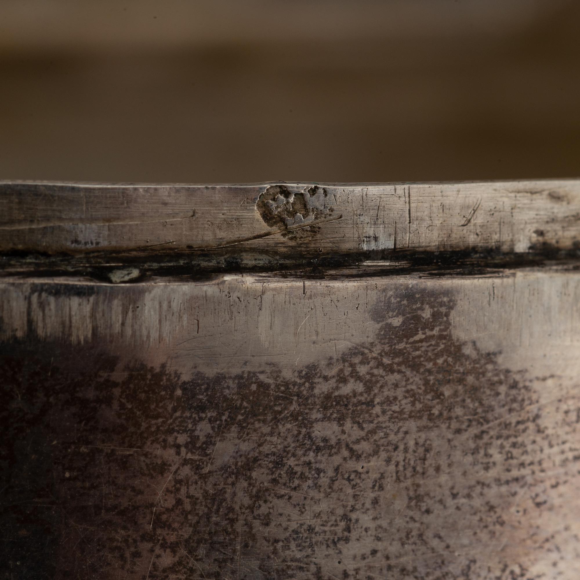 Dosa, guld, samt dosor, 4 st, silver. 1800-1900-tal.