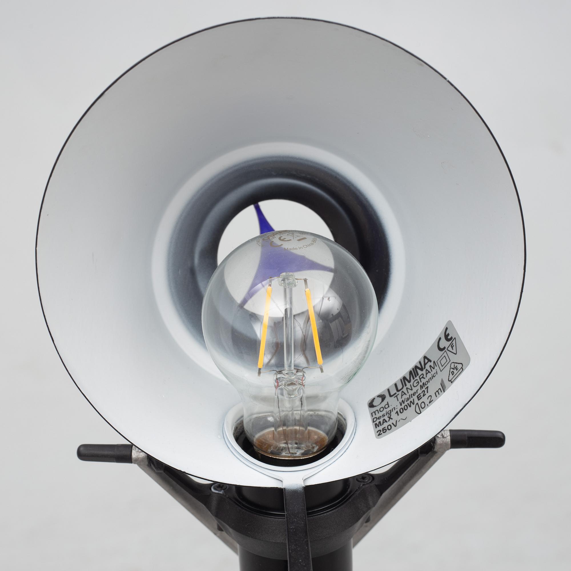 Walter Monici, a pair of 'Tangram' table lamps, Lumina, Italy.