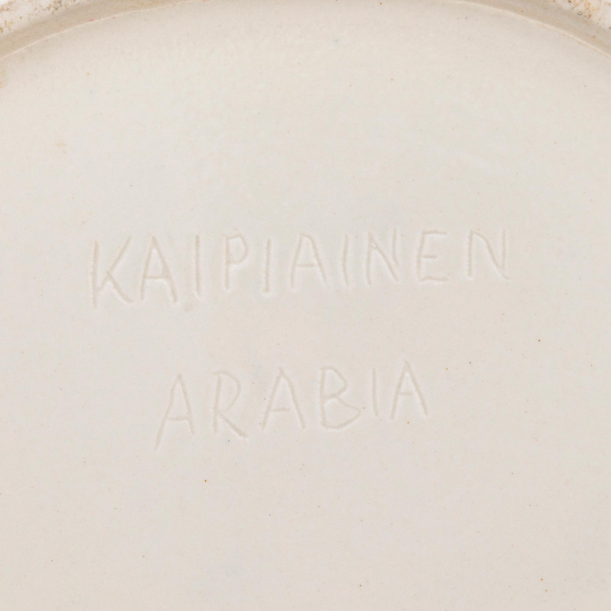 BIRGER KAIPIAINEN, dekorationsfat, signerad Kaipiainen Arabia.
