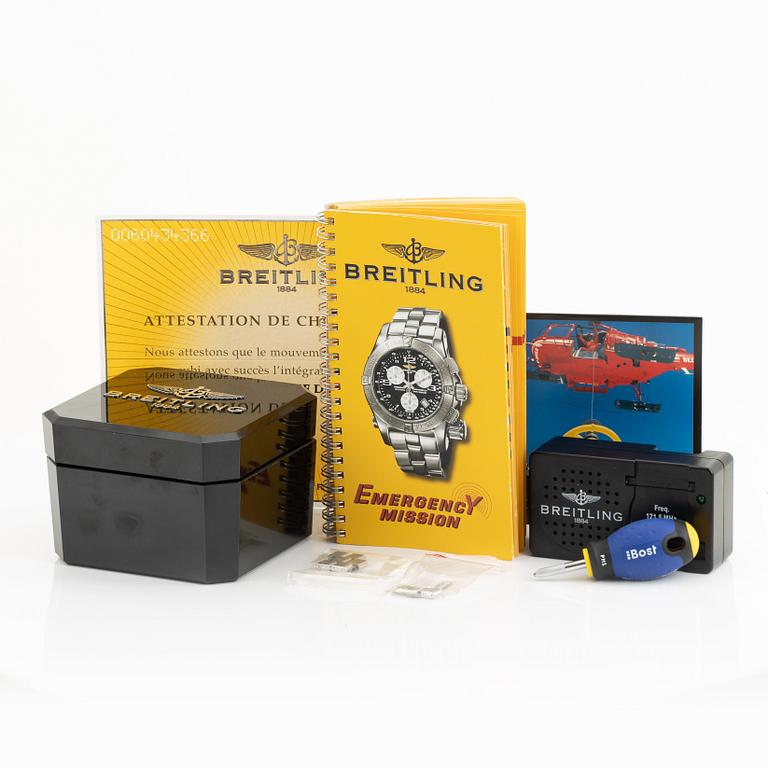 Breitling, Emergency Mission, chronograph, wristwatch, 45 mm.