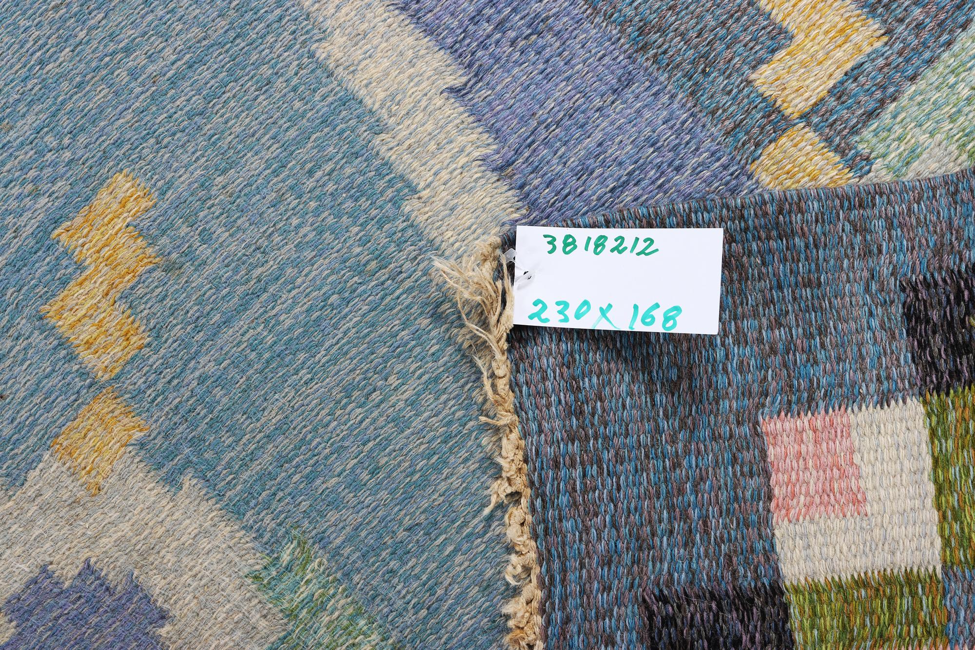 Ingegerd Silow, a flat weave carpet, signed IS, Sweden, c. 230 x 168 cm.