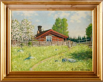 A NEUMAN, 2 st, olja på duk, signerade och daterade -87 samt 1888.