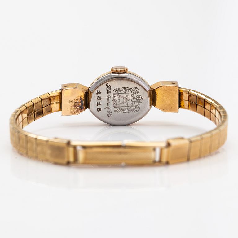 HY Moser, Incabloc, wristwatch, 15 mm.