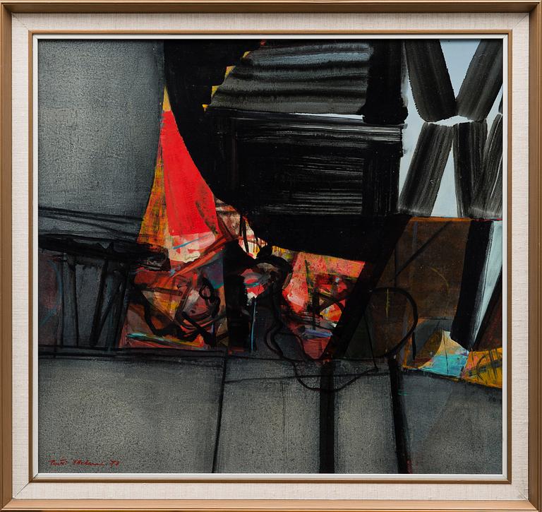 PENTTI MELANEN, öljy kovalevylle, signeerattu ja päivätty -70.