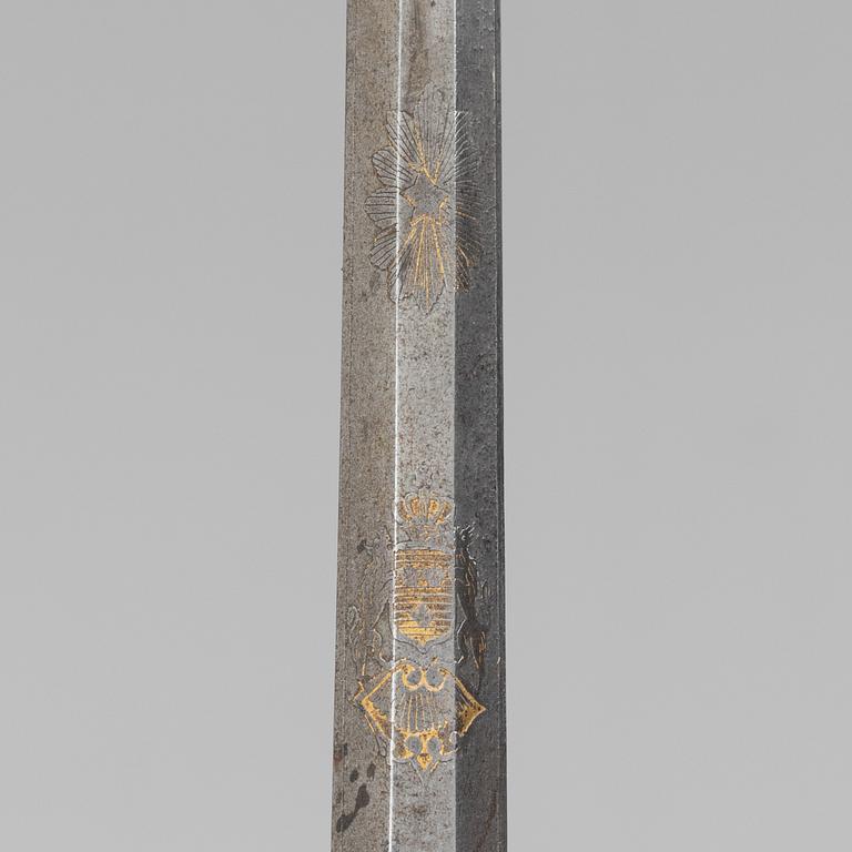 A Swedish officer's sword with scabbard, second half of the 19th Century.