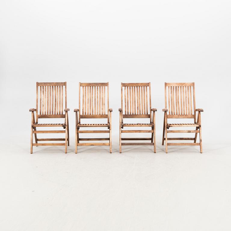 A set of four Brafab garden chairs later part of the 20th century.