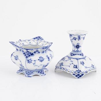 34 pieces of a porcelain "Musselmalet" full lace service, Royal Copenhagen, Denmark.