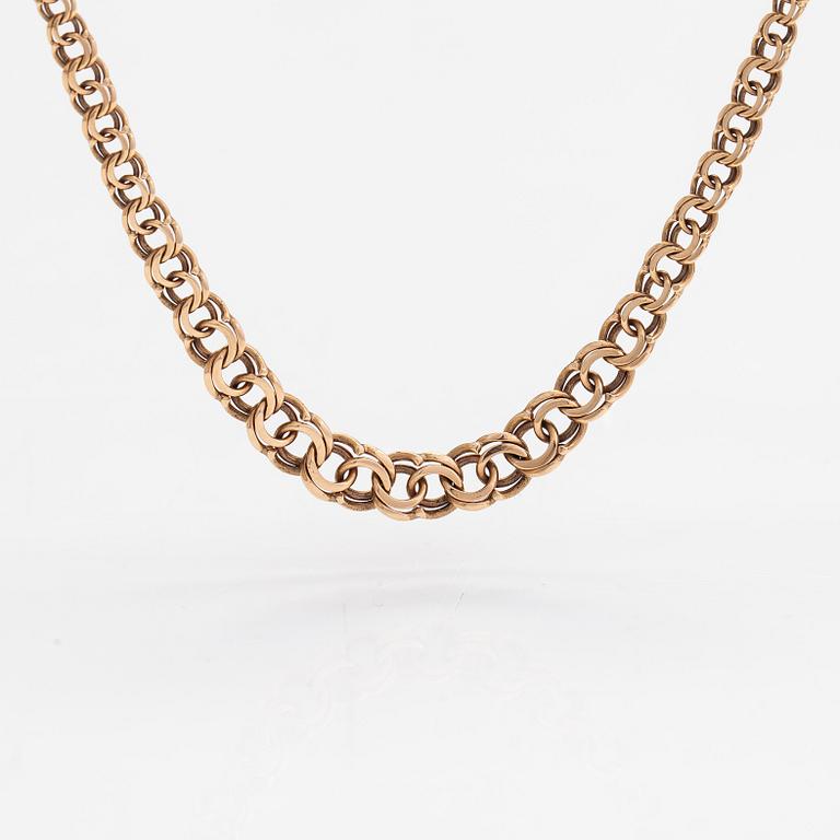 A 14K gold Bismarck necklace, Finnish marks.