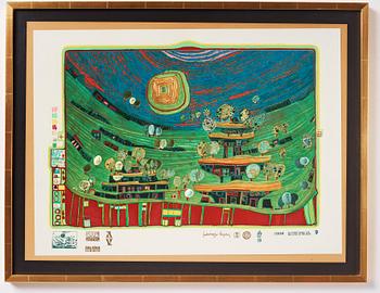 Friedensreich Hundertwasser, "Look at it on a rainy day (The Regentag portfolio)".