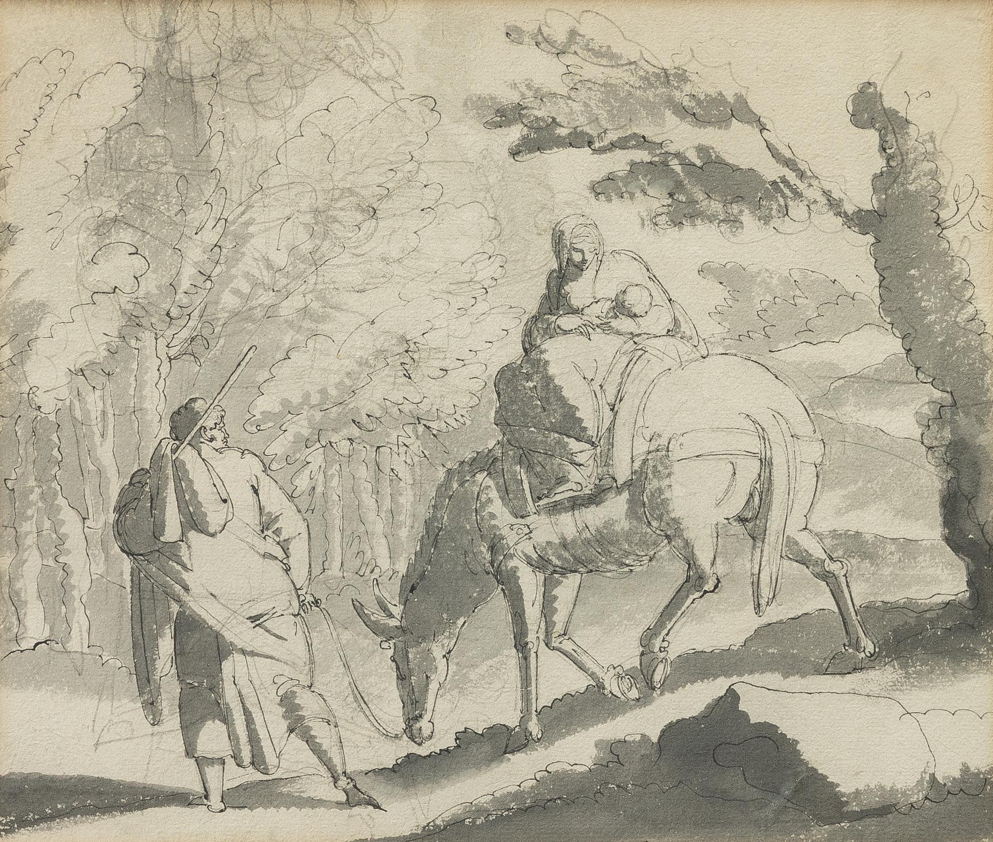 Louis Masreliez, attributed to, The Flight into Egypt.