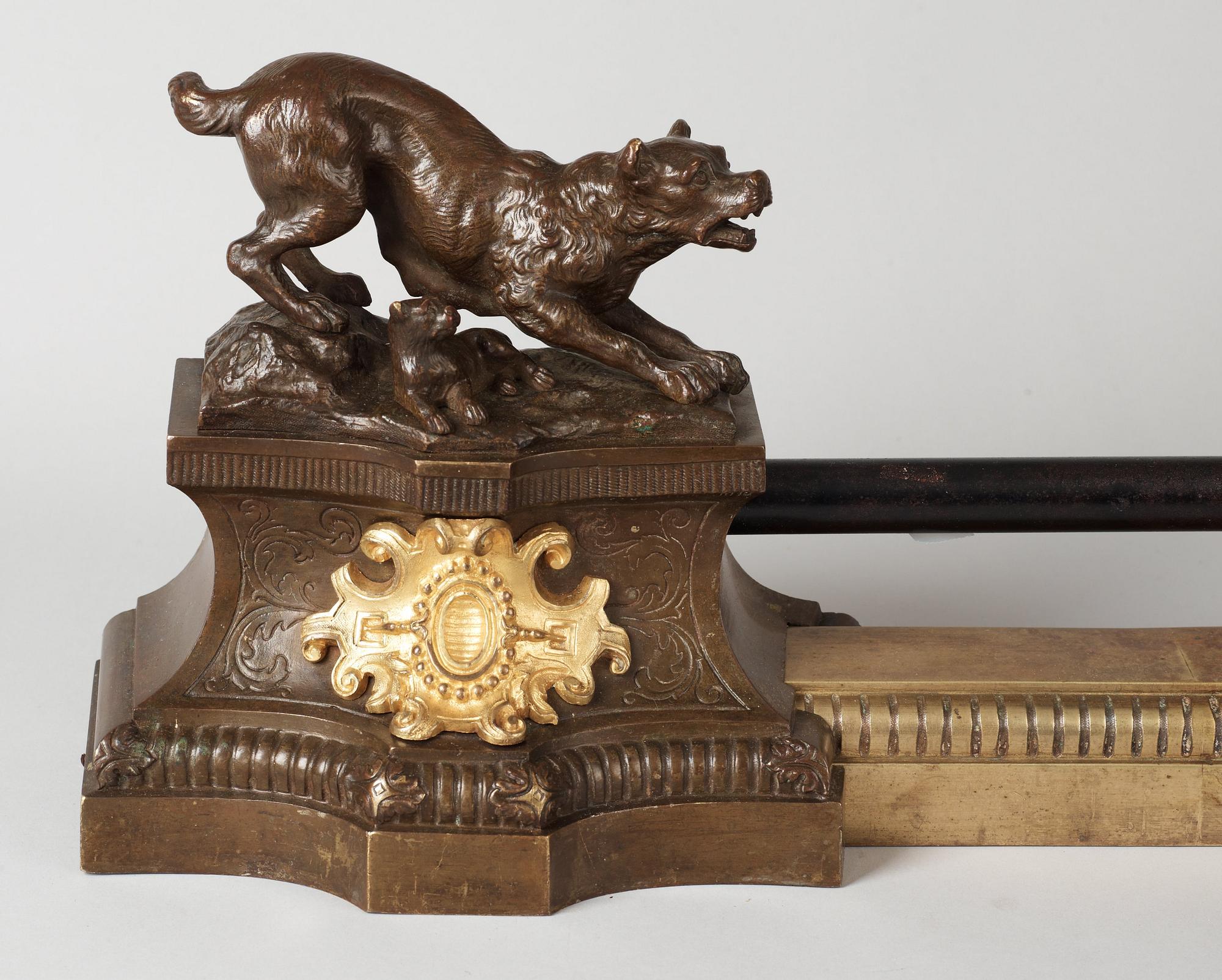 A French late Empire fire dog, first half of 19th century.