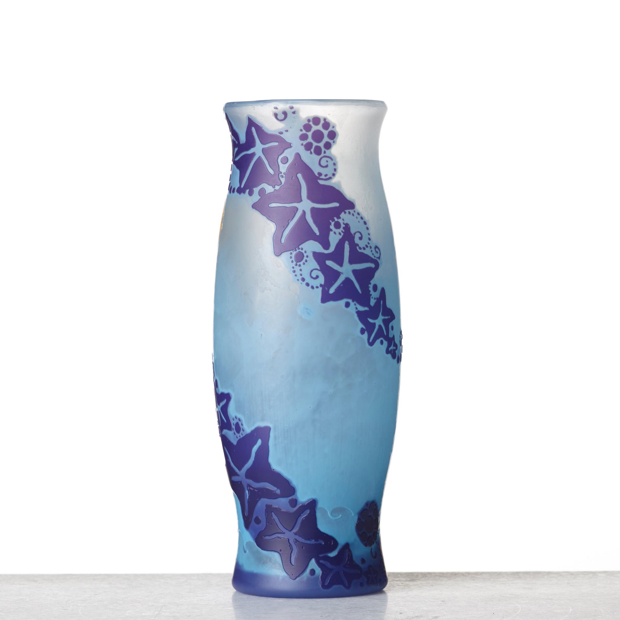Fritz Blomqvist, an Art Nouveau cameo glass vase, Orrefors, Sweden ca 1915.