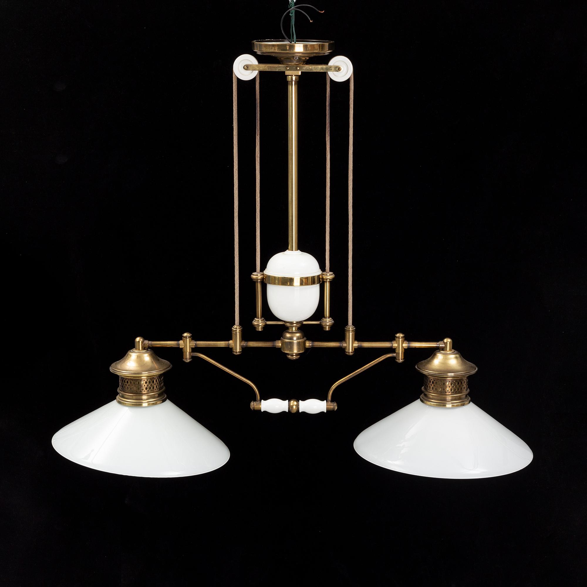 Biljardbordslampa, 1900-talets andra hälft.