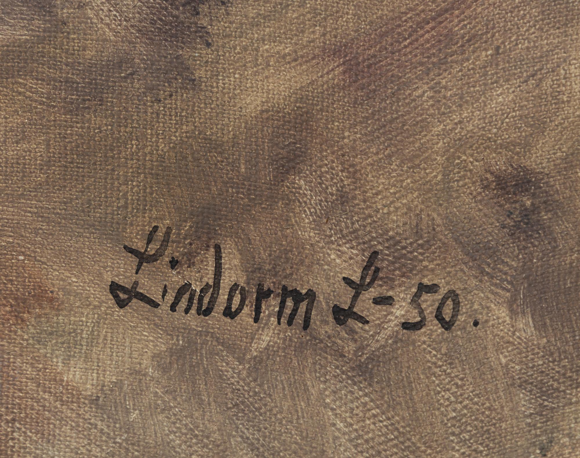 Lindorm Liljefors, Älg, kalv och hund på myr.