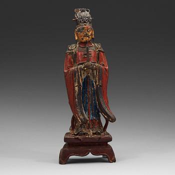 295. A bronze figure of a Daoist dignitary, Ming Dynasty (1368-1644).