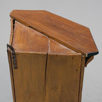 A painted corner cabinet, dated 1794.