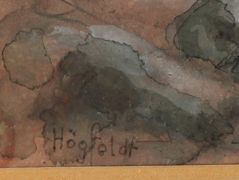 ROBERT HÖGFELDT, gouache, signerad.