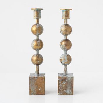 Sigurd Persson, a pair of 'Tre kulor' candlesticks, Firma Svenskt Tenn.