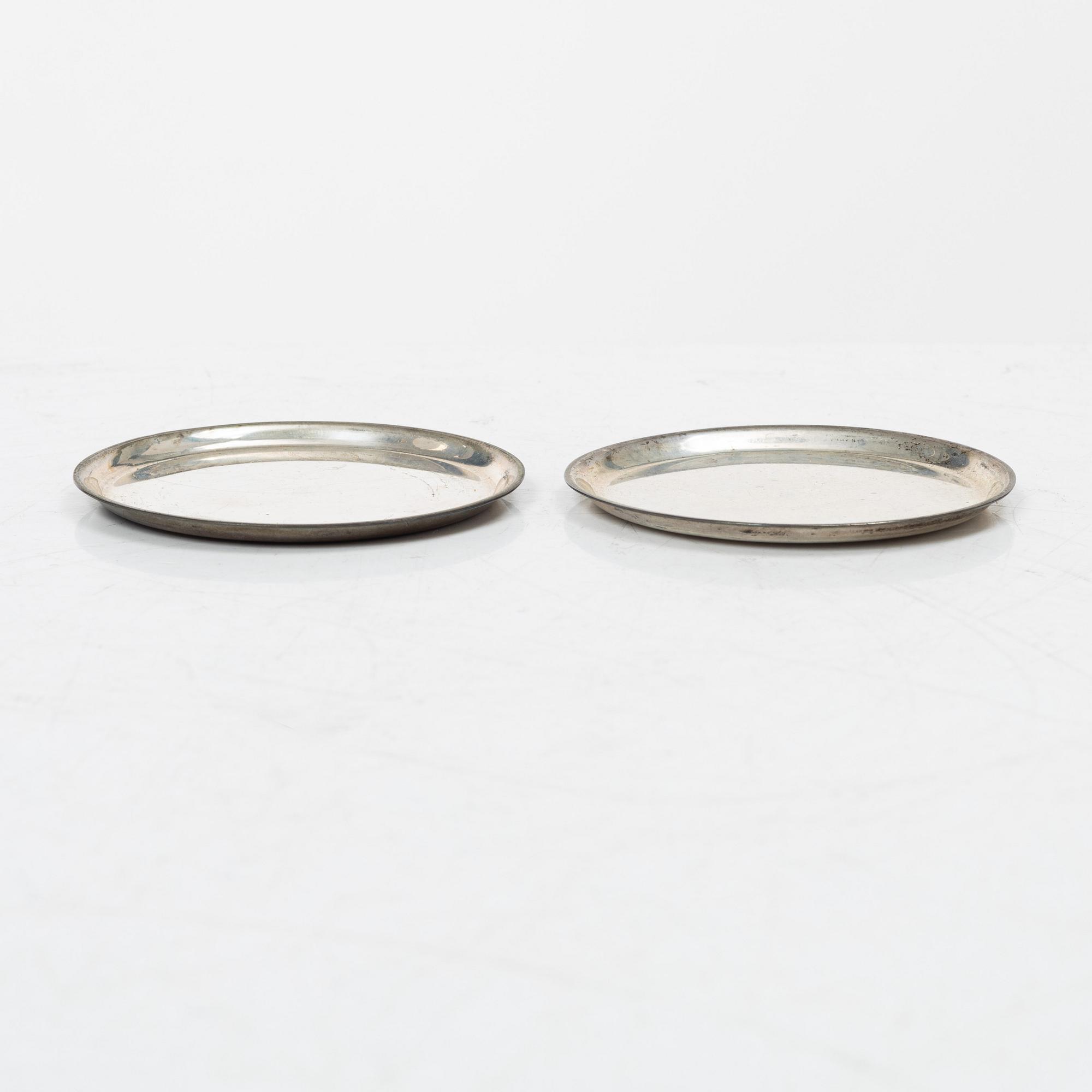 Coasters, silver 835, 20th century (13 pcs).